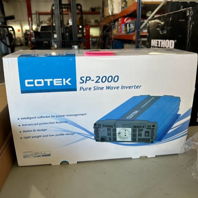 Cotek SP2000-224 Pure Sine Wave Inverter - 2000W, 24VDC, 230VAC, SCHUKO