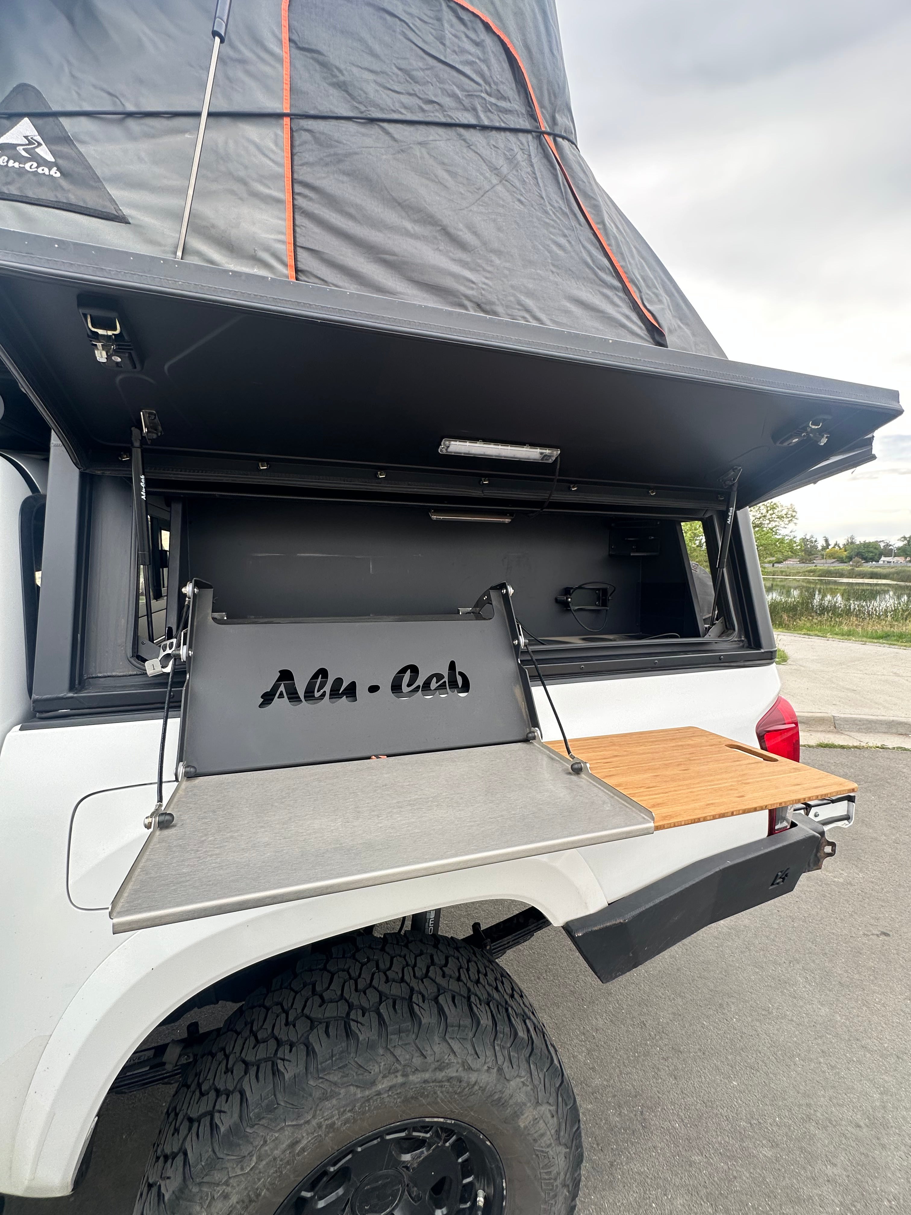 Used Alu-Cab Contour Canopy & 3-R Roof Top Tent w/ Accessories - 2016-2023 Toyota Tacoma 5' Bed