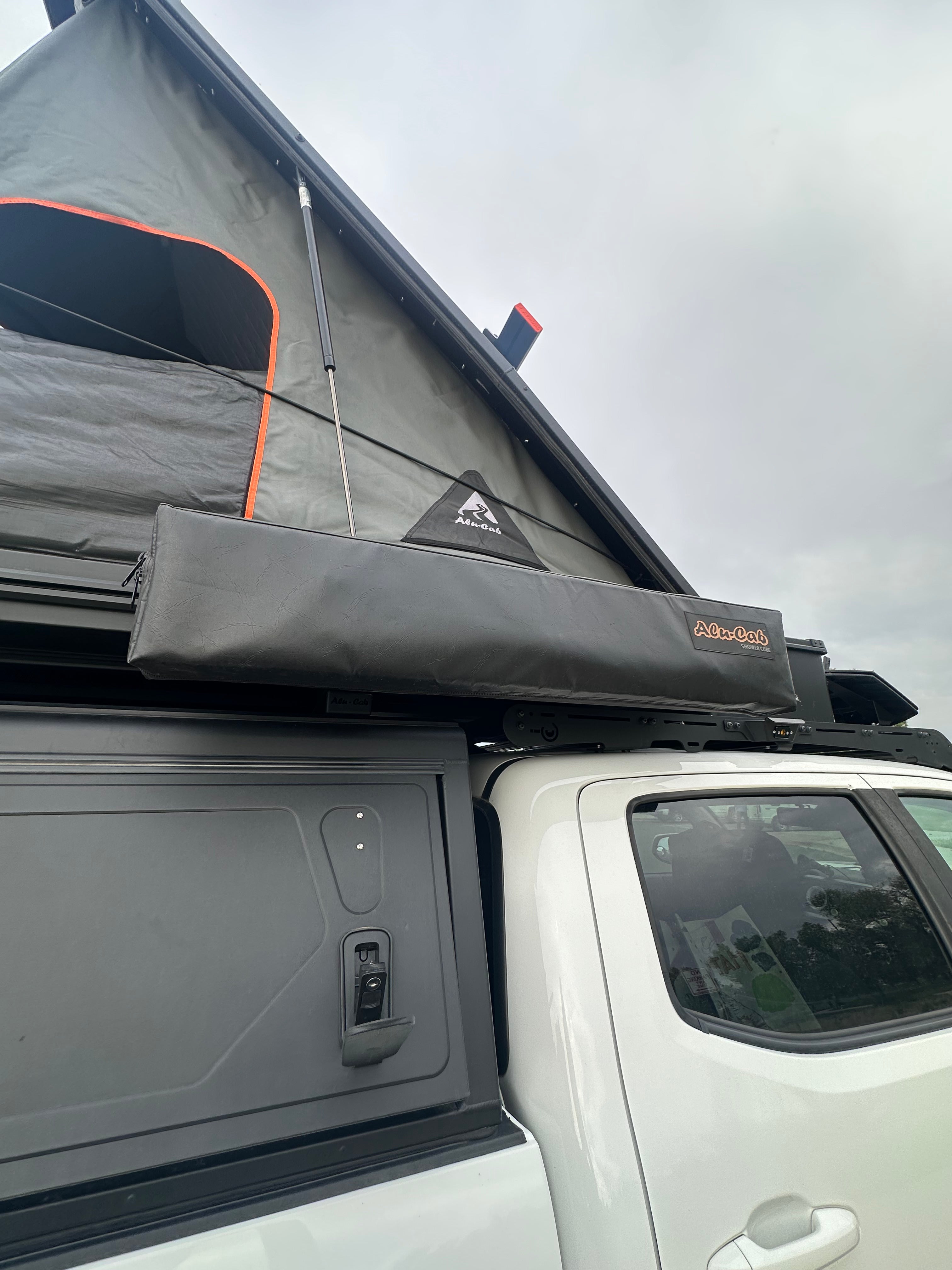 Used Alu-Cab Contour Canopy & 3-R Roof Top Tent w/ Accessories - 2016-2023 Toyota Tacoma 5' Bed