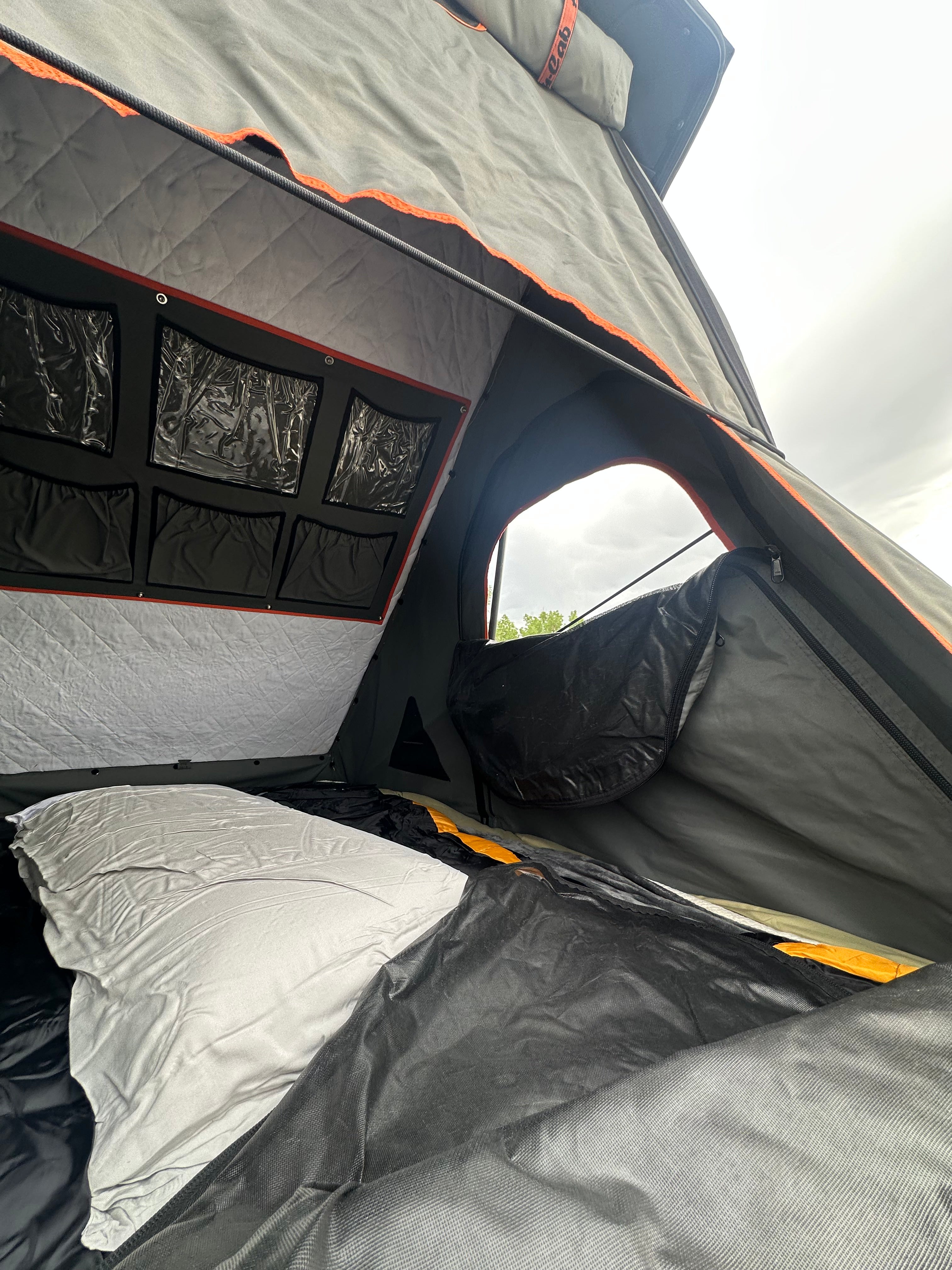 Used Alu-Cab Contour Canopy & 3-R Roof Top Tent w/ Accessories - 2016-2023 Toyota Tacoma 5' Bed