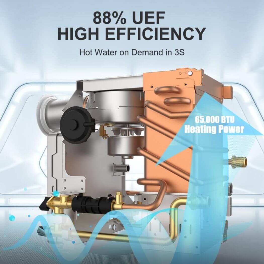 2.64GPM Tankless RV Hot Water Heater PRO With Remote Control
