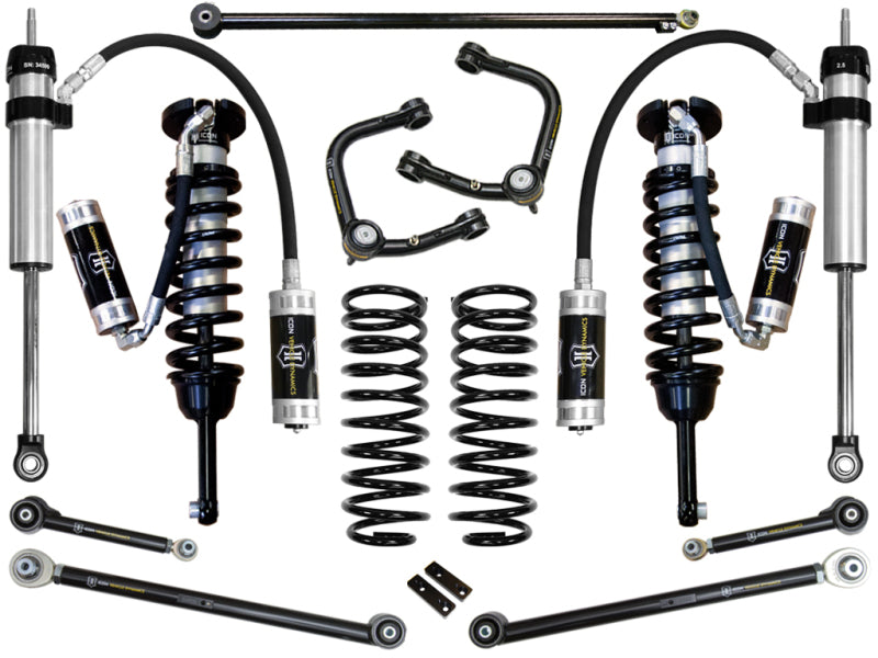 ICON 2007+ Toyota FJ / 2003+ Toyota 4Runner 0-3.5" Stage 6 Suspension System w/ Tubular UCA