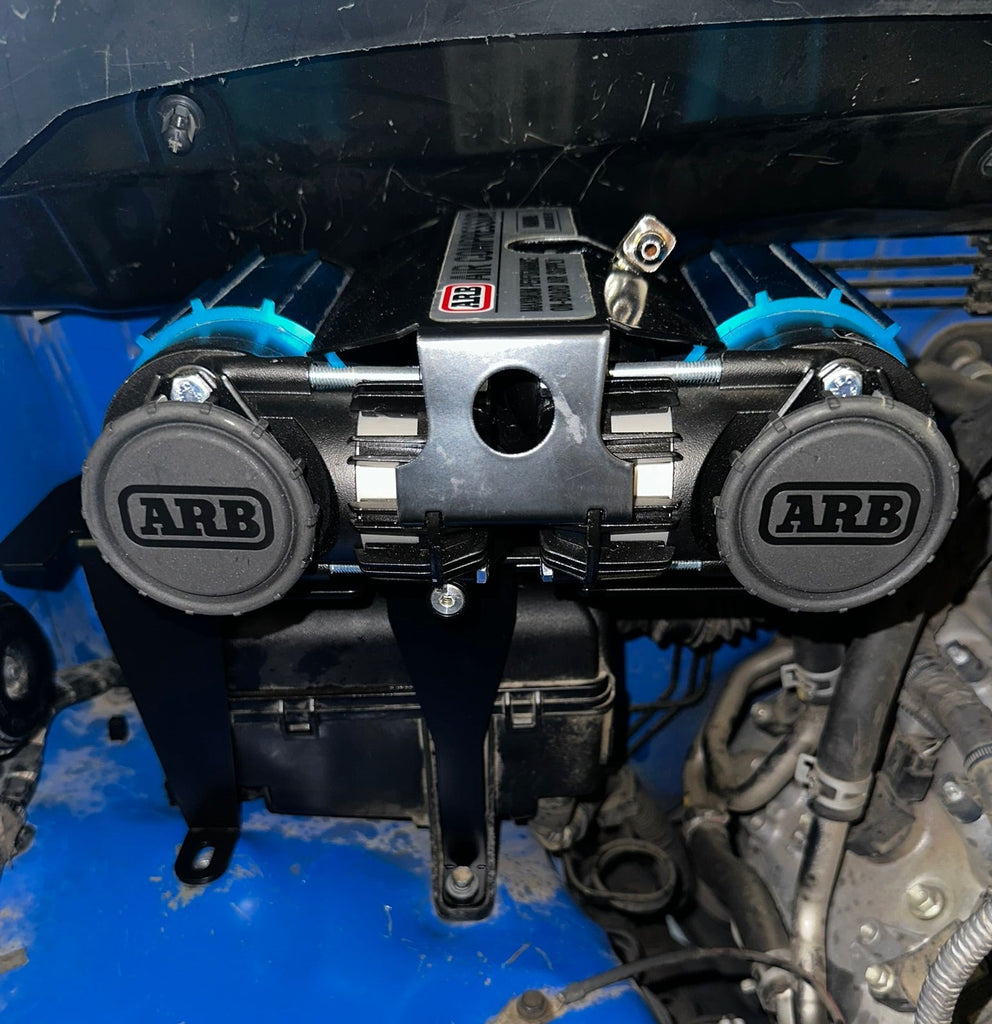 Bundle Pricing: ARB Mounting Bracket (for mounting ARB Twin Air Compressor ONLY) (ARBTUN2G) & ARB Twin Compressor (CKMTA12)  for Toyota Tundra Gen 2 (2007-21)