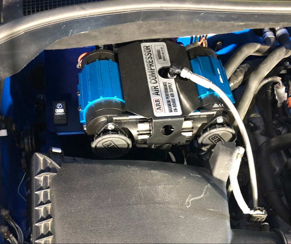 Bundle Pricing: ARB Mounting Bracket (for mounting ARB Twin Air Compressor ONLY) (ARBTUN2G) & ARB Twin Compressor (CKMTA12)  for Toyota Tundra Gen 2 (2007-21)