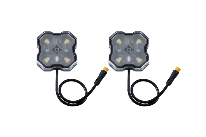 Diode Dynamics Stage Series Single Color LED Rock Light - Green M8 (2-pack)