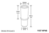 Diode Dynamics 1157 LED Bulb HP48 LED - Red (Pair)