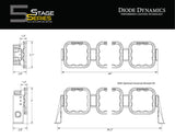 Diode Dynamics SS5 Pro Universal CrossLink 7-Pod Lightbar - White Driving