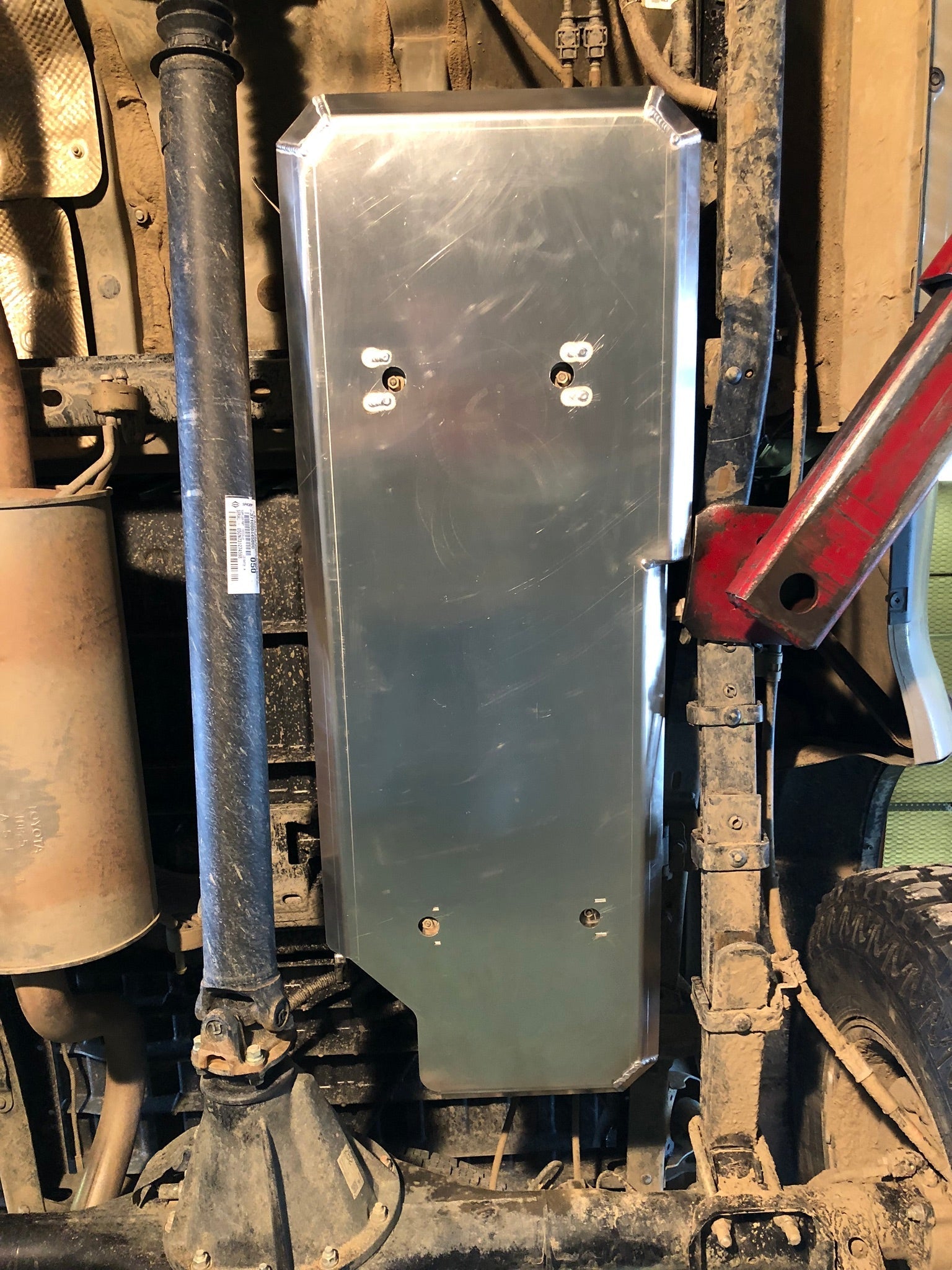 Gas Tank Skid Plate (Aluminum) for Toyota Tacoma Gen 2 & 3 (2005-15, 2016-21)