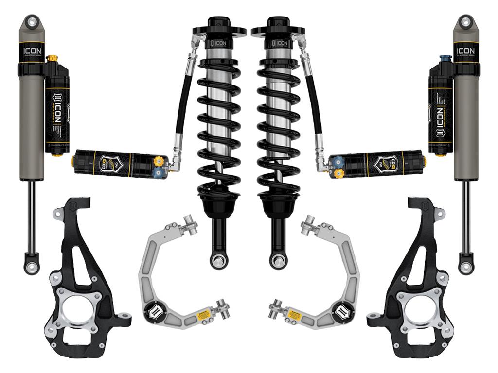 ICON 21-24 Ford F150 4WD 3.5-4.5in Stage 4 Suspension System Billet Cdxs Leaf Pack