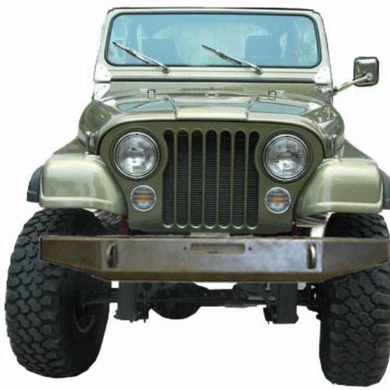 "Rock Proof" Front Bumper: Straight for Jeep CJ (1976-86)