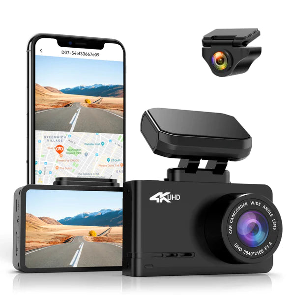 Wolfbox D07 4K Dash Cam Front & Rear Car Camera