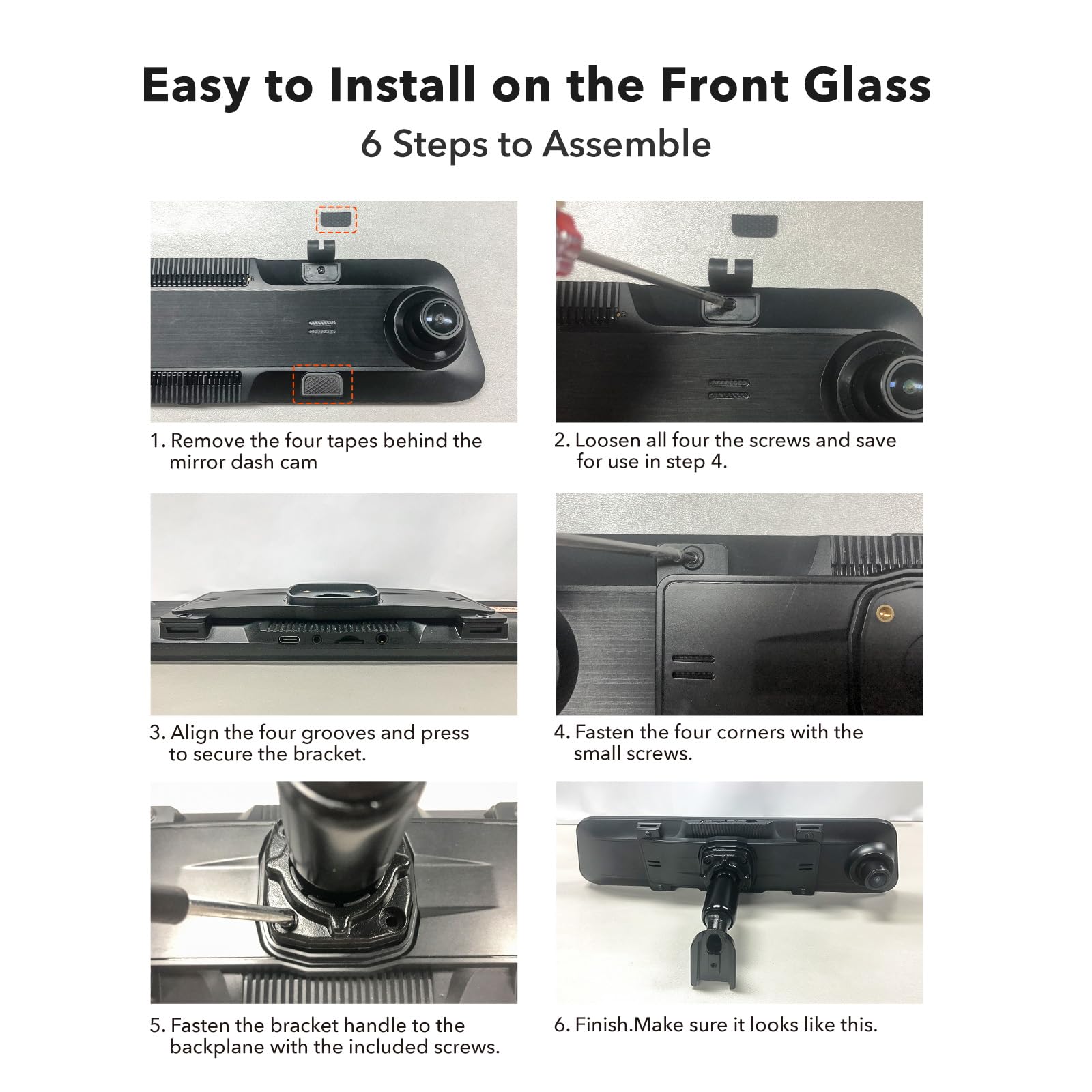 WOLFBOX OEM Bracket for G840S/G840H/G850/G900 Dash cam