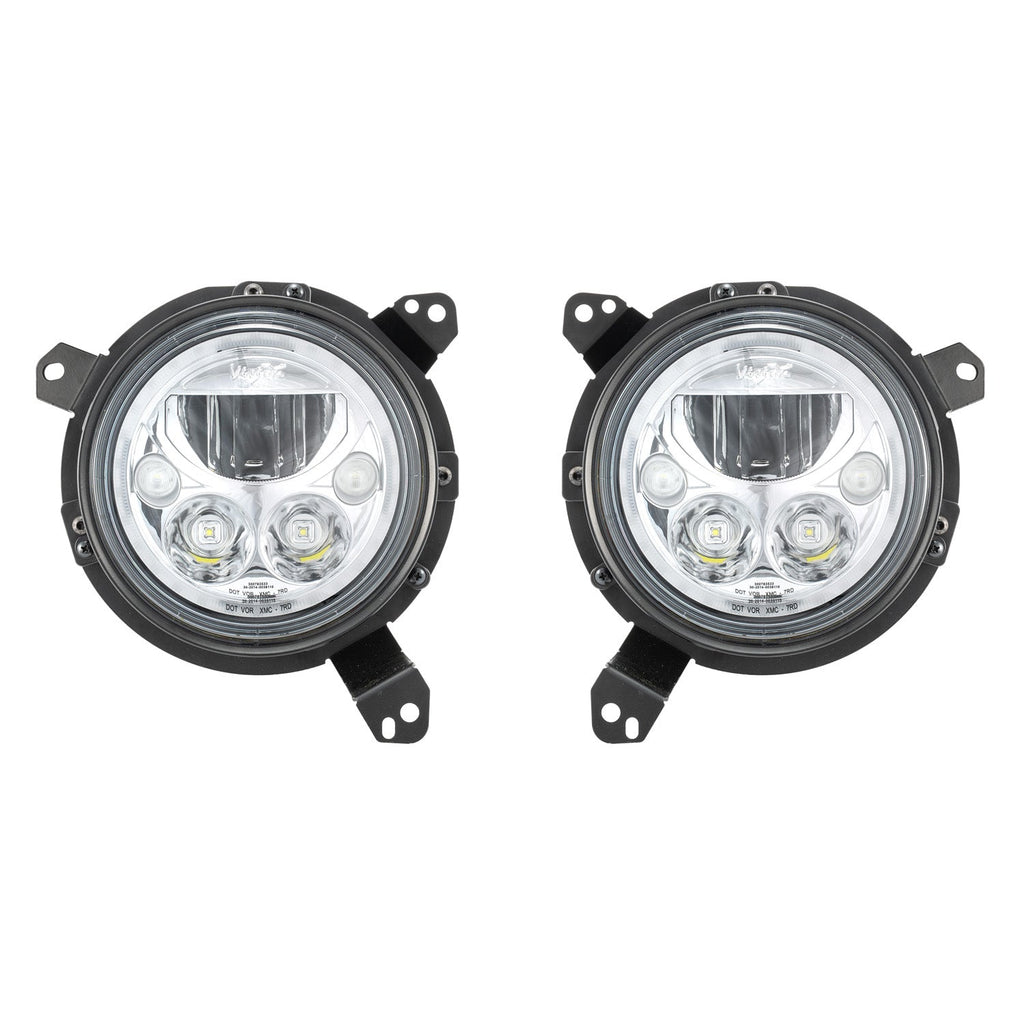 18+ Jeep JL / '20+ Jeep Gladiator VX LED Headlight Kit - Chrome | White Halo