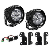 18+ Jeep JL / '20+ Jeep Gladiator Fog Light Kit with 3.7" Multi-LED Mini Cannons