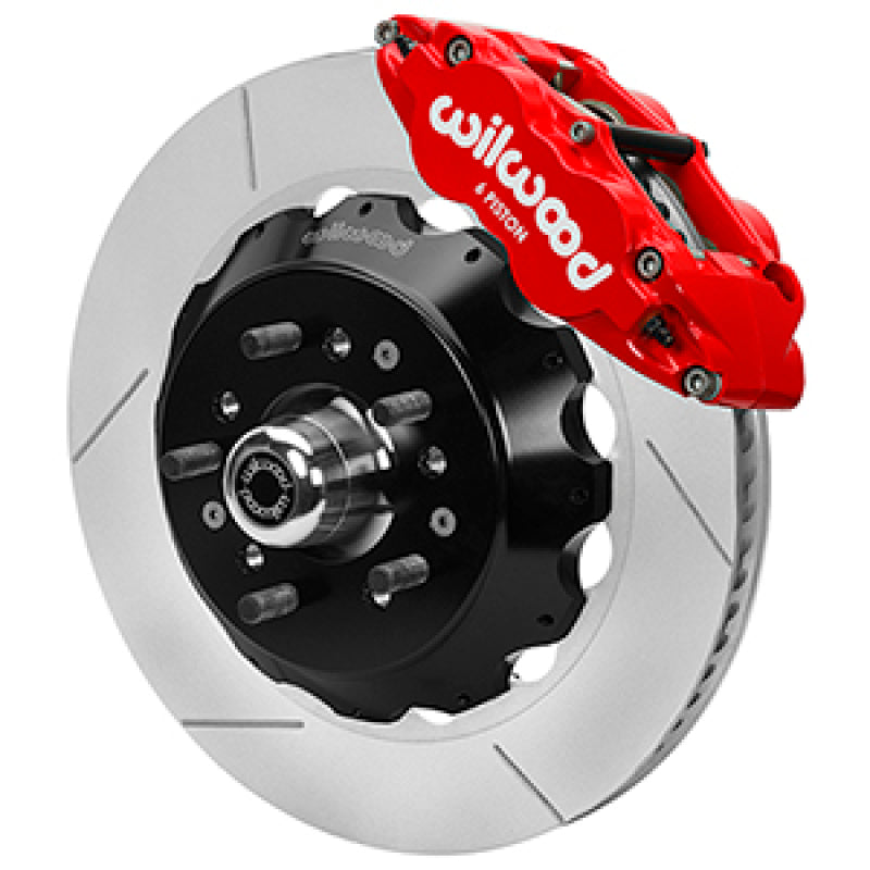 Wilwood Forged 6 Piston Red Superlite Caliper, SRP 72 Vane Vented Spec37 Slotted Rotor - 14.00x1.25