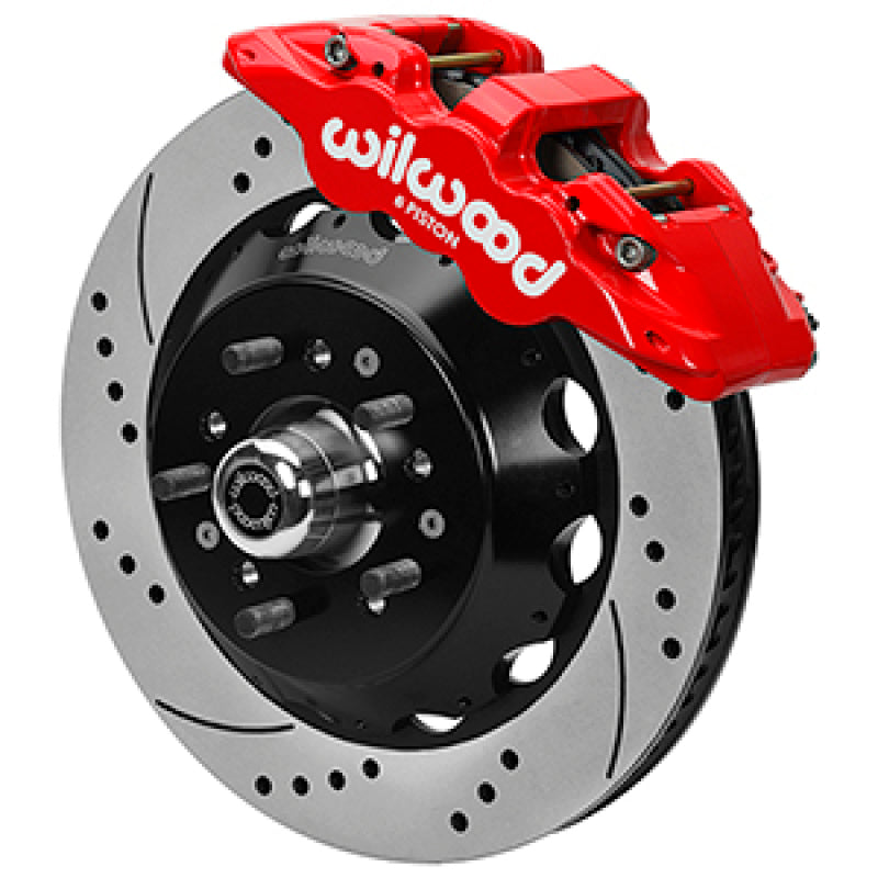 Wilwood Forged 6 Piston Red Superlite Caliper, GT 72 Vane Vented Spec37 D&S Rotor - 14x1.25