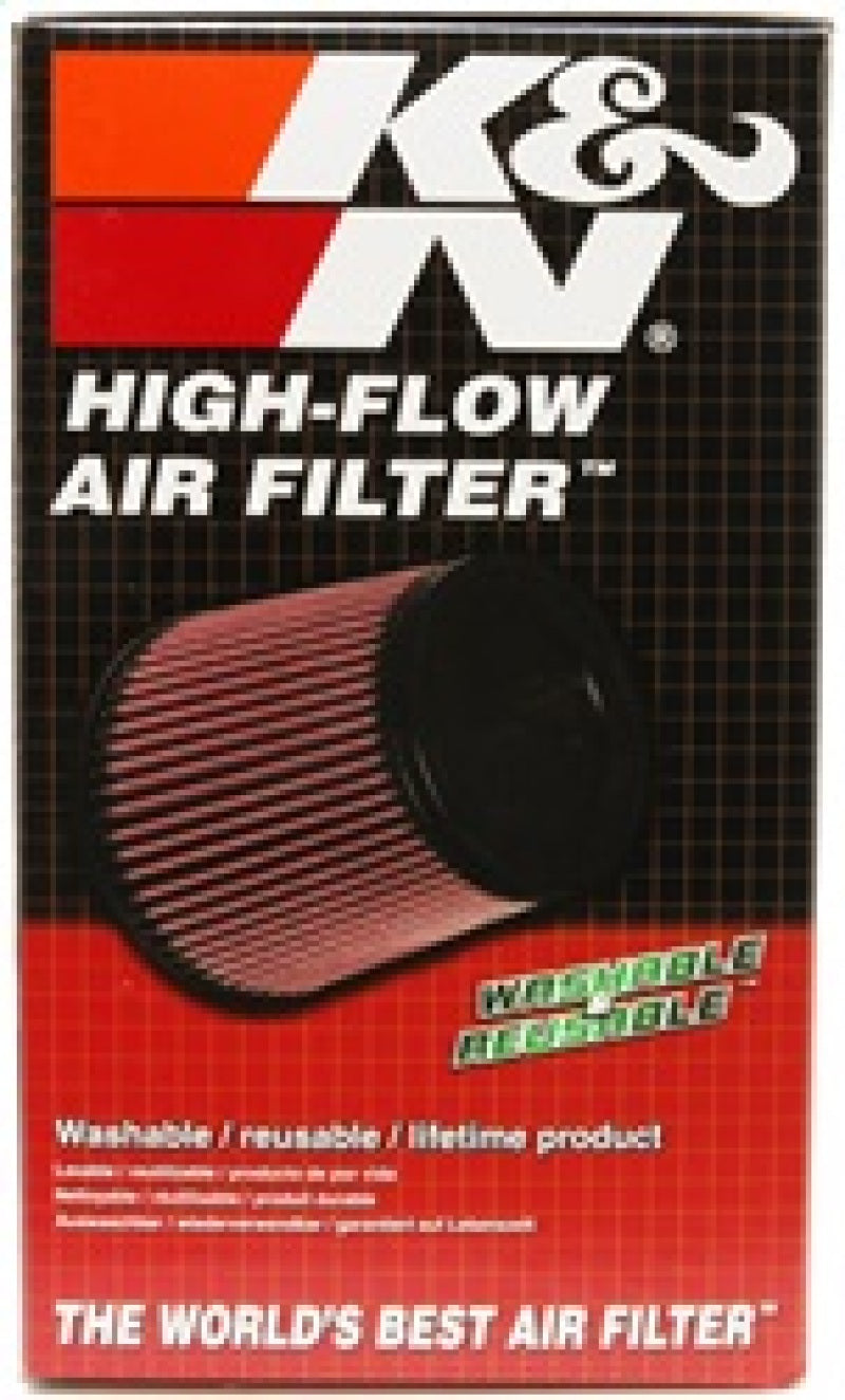 K&N Universal ChromeRound Tapered Air Filter 3in Flange ID / 6in Base OD / 4.5in Top OD / 8in Height