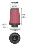 K&N Filter Universal Rubber Filter 6 inch Flange 7.5 inch Base 5 inch Top 10 inch Height