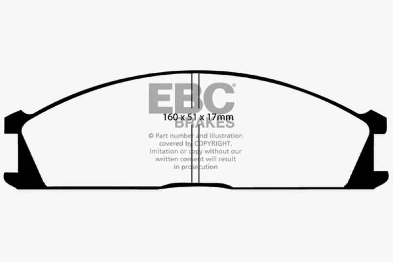 EBC 98-04 Nissan Frontier 2.4 2WD Ultimax2 Front Brake Pads