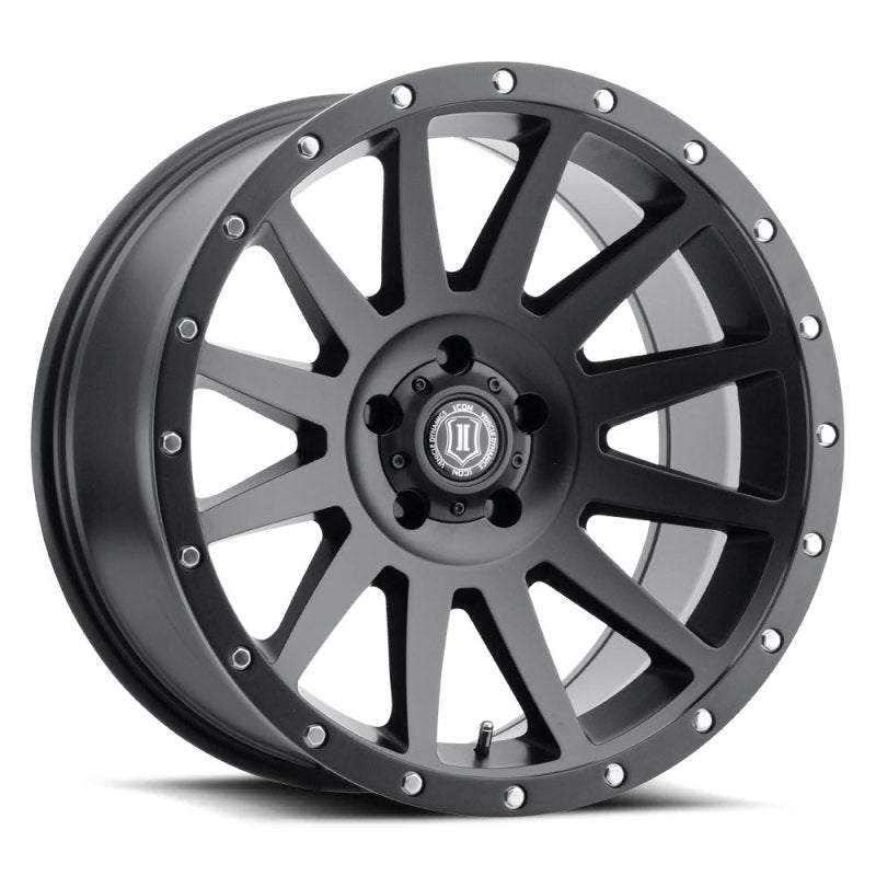 ICON Compression 20x10 5x5 -12mm Offset 5in BS 71.5mm Bore Satin Black Wheel