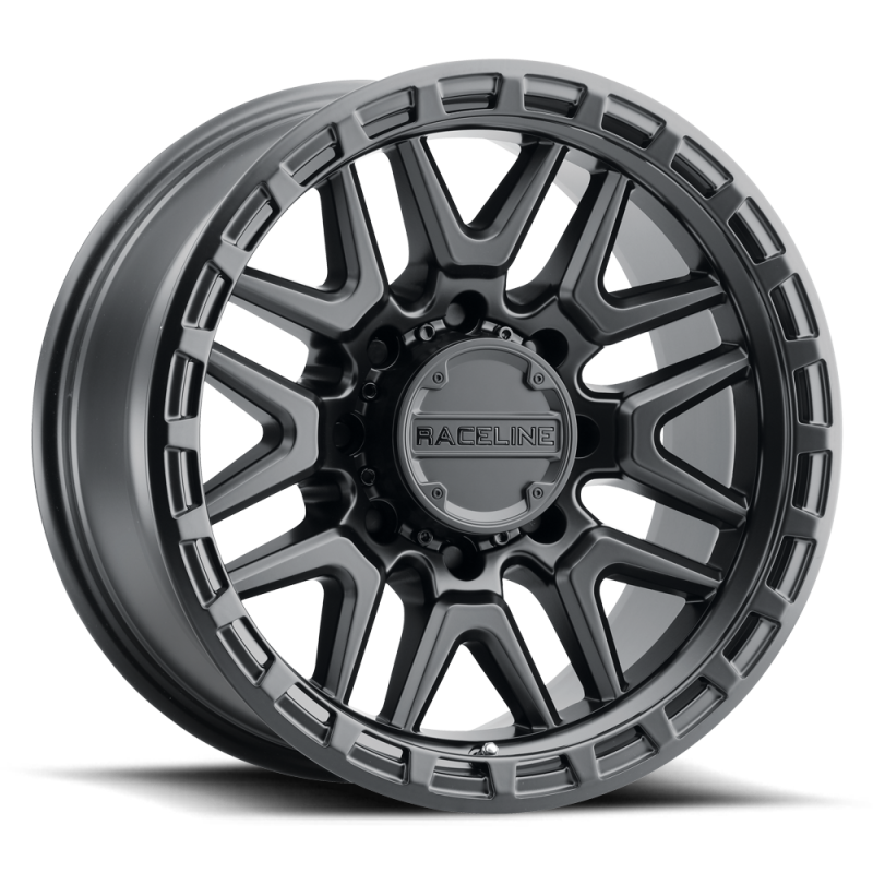 Raceline 953B Krank 18x9in / 6x139.7 BP / 18mm Offset / 106.1mm Bore - Satin Black Wheel