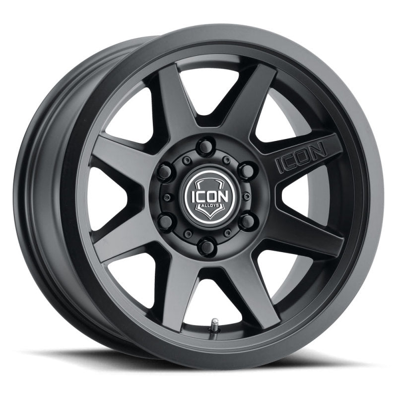 ICON Rebound 17x8.5 6x5.5 0mm Offset 4.75in BS 106.1mm Bore Satin Black Wheel