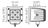 Hella HVF Cube 4 LED Off Road Kit - 3.1in 12W Spot Beam