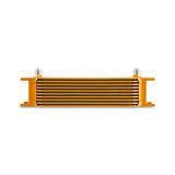 Mishimoto Universal -8AN 10 Row Oil Cooler - Gold