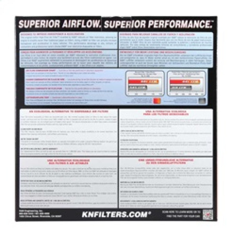 K&N Universal Custom Air Filter - Oval Shape 11.5in Outer Length / 8.125in Outer Width / 4in Height