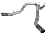 aFe LARGE BORE-HD 4in 409-SS DPF-Back Exhaust w/Dual Black Tips 2017 GM Duramax V8-6.6L (td) L5P