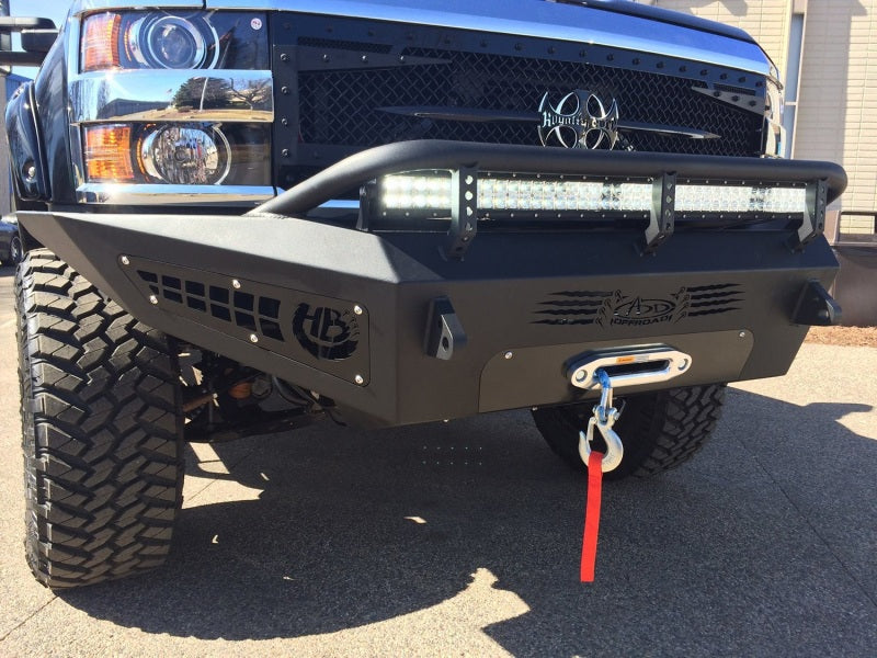 Addictive Desert Designs 15-18 Chevy Silverado 2500 HoneyBadger Front Bumper w/ Winch Mount