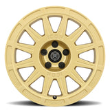 ICON Ricochet 17x8 5x4.5 38mm Offset 6in BS - Gloss Gold Wheel