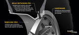 ICON Rebound Pro 17x8.5 6x135 6mm Offset 5in BS 87.1mm Bore Titanium Wheel