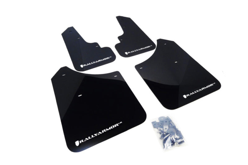 Rally Armor 03-08 Subaru Forester Black UR Mud Flap w/ White Logo