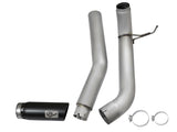 aFe Atlas Exhaust 5in DPF-Back Al Steel 2016 Nissan Titan XD V8-5.0L Black Tip