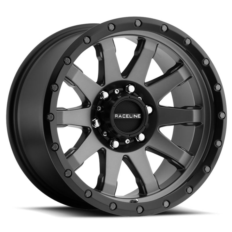 Raceline 934G Clutch 20x10in / 6x139.7 BP / -19mm Offset / 106.1mm Bore - Gunmetal Wheel