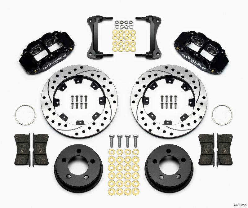 Wilwood Narrow Superlite 4R Front Kit 12.19in Drilled 87-89 Jeep YJ