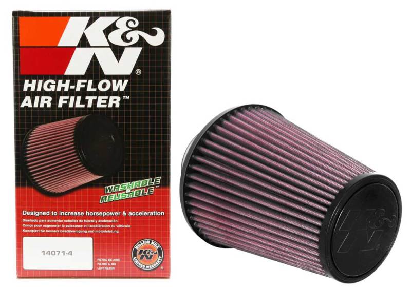 K&N Universal Tapered Filter 3in Flange ID x 6in Base OD x 4in Top OD x 6.75in Height