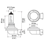 Hella H11 12V 55W Xenon White XB Bulb (Pair)