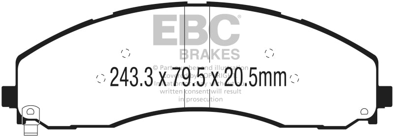 EBC 2017+ Ford F-450 Bluestuff Front Brake Pads