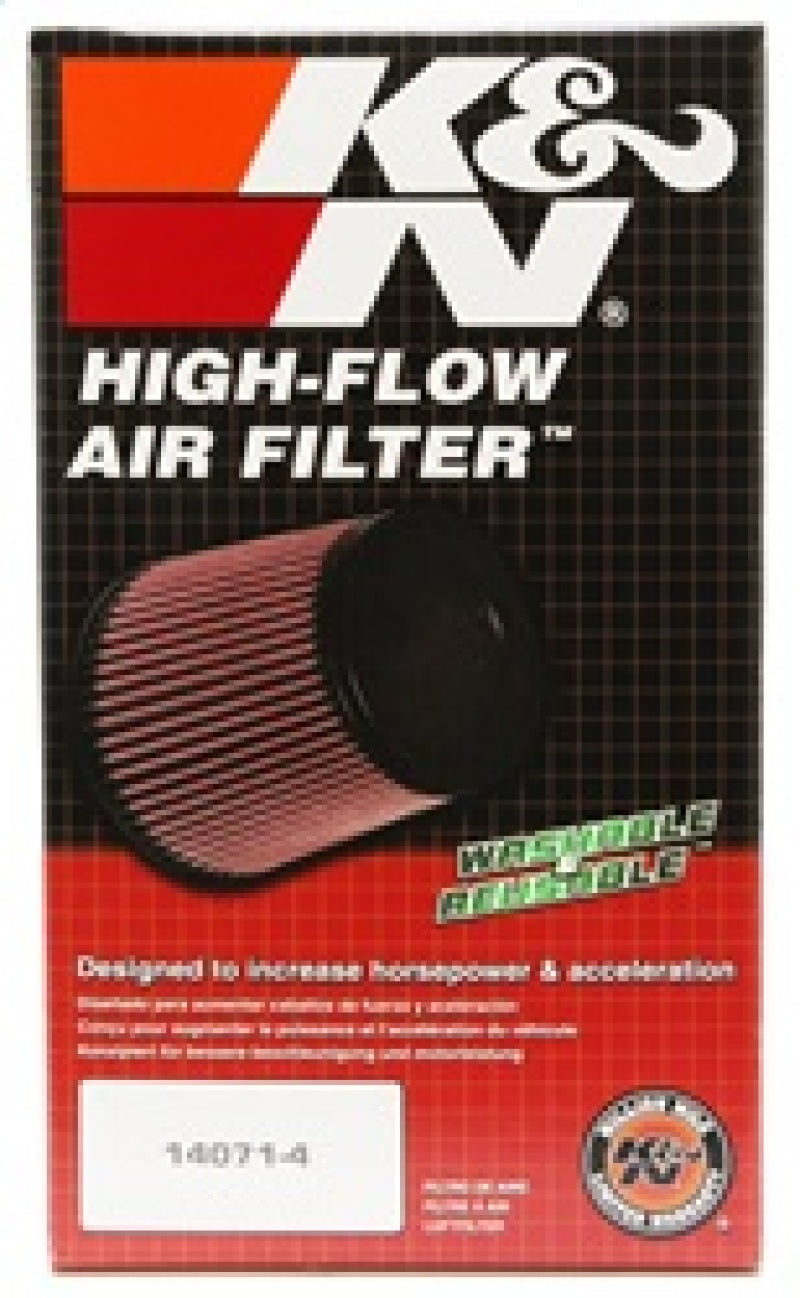 K&N Universal Rubber Filter 2.75in Flange ID x 5.875in Base OD x 4.75in Top OD x 7in Height