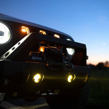 KC HiLiTES FLEX ERA 3 Dual Mode SAE Fog Lights - 2-Light Master Kit for Jeep Aftermarket Bumpers