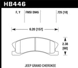 Hawk 99-04 Jeep Grand Cherokee w/ Akebono Front Calipers ONLY LTS Street Front Brake Pads