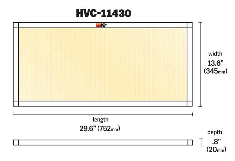 K&N HVAC Filter - 14 x 30 x 1