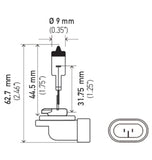 Hella Bulb 896 12V 37.5W PGJ13 T3.25