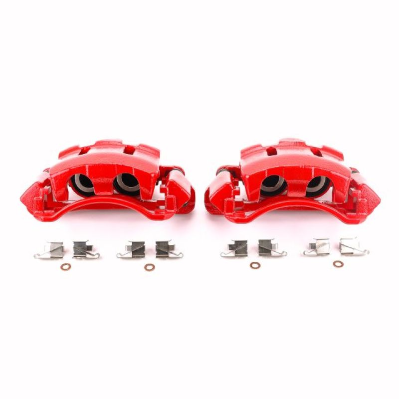 Power Stop 00-05 Ford Excursion Front Red Calipers w/Brackets - Pair