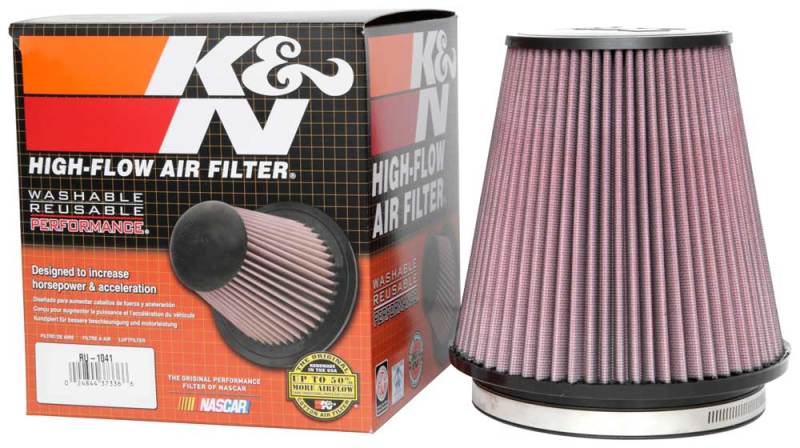 K&N Universal Clamp-On Air Filter 6in FLG / 7-1/2in B / 5in T / 7-1/2in H