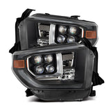 AlphaRex 14-21 Toyota Tundra NOVA-Series LED Proj Headlights Blk w/Actv Light & Seq. Sig + DRL