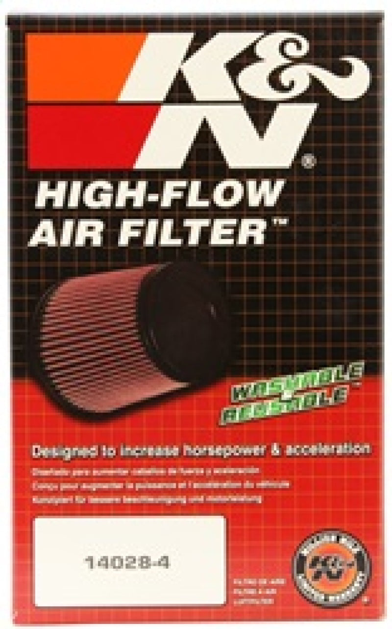 K&N Universal Rubber Filter 2.125in Flange ID/3in x 4in Tapered Oval/2.75in Height (4 Filters)