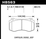 Hawk 2005-2014 Chrysler 300 C SRT8 6.1 HPS 5.0 Front Brake Pads